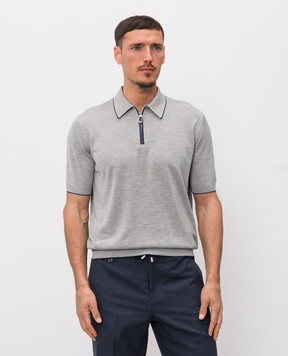 Stefano Ricci Сіре поло із шовку K616006Z41F26102