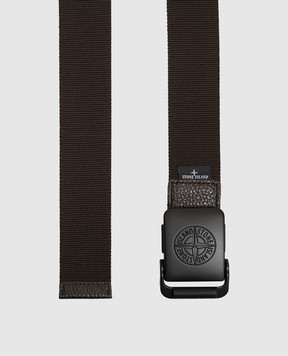 Stone Island Коричневый ремень с брендовой гравировкой L2S159300001S0073