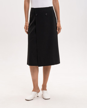 Maison Margiela MM6 Черная юбка с шерстью S52ME0035M35436