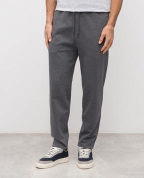 Brunello Cucinelli Сірі меланжеві спортивні штани MW8633243G