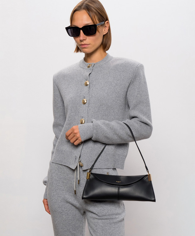 Balmain Чорна шкіряна сумка-трапеція 64-83 HN0AE095LMRK зображення 2