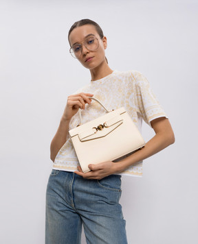 Versace Белая кожаная сумка-сетчел Medusa '95 10138231A10795