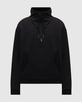 Trussardi Чорне худі з блискавкою G8198000105NMF500F05