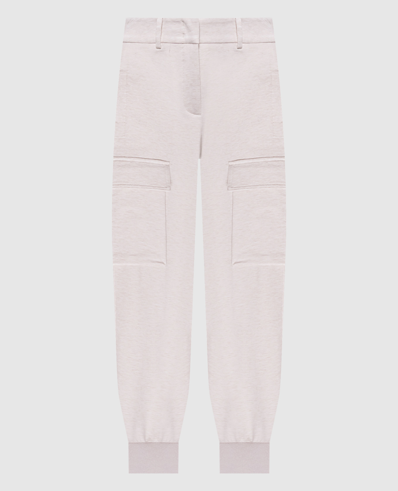 

Бежевые меланжевые джогеры, Бежевый, Брюки джоггеры