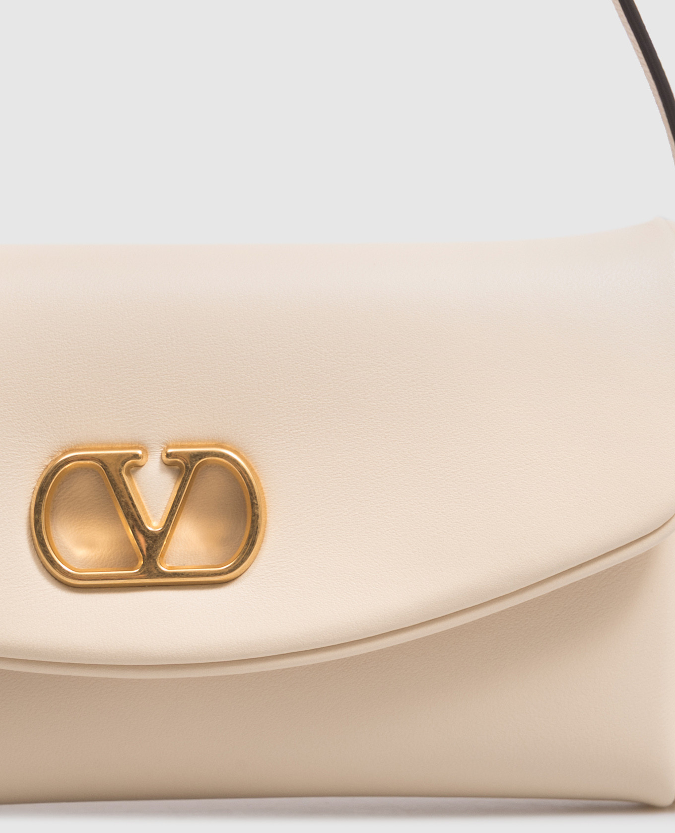 Valentino Шкіряна сумка кольору айворі Devain 9W2B0T31ABM зображення 6
