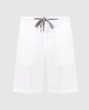 Marco Pescarolo Білі шорти з льоном CENITO5302