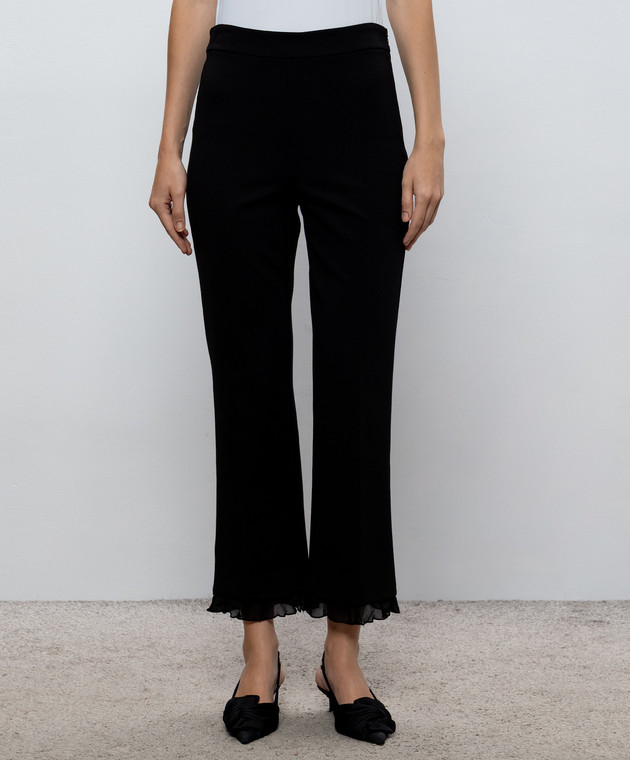 Twinset Черные брюки с оборками 262TP2273 изображение 3