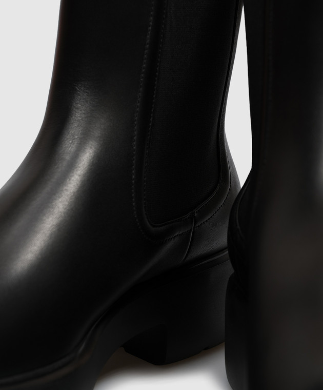 Santoni Чорні шкіряні челсі WTEW72486NERHVRF зображення 5