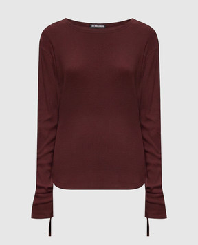 Ann Demeulemeester Терракотовый лонгслив в рубчик B0014242FA659
