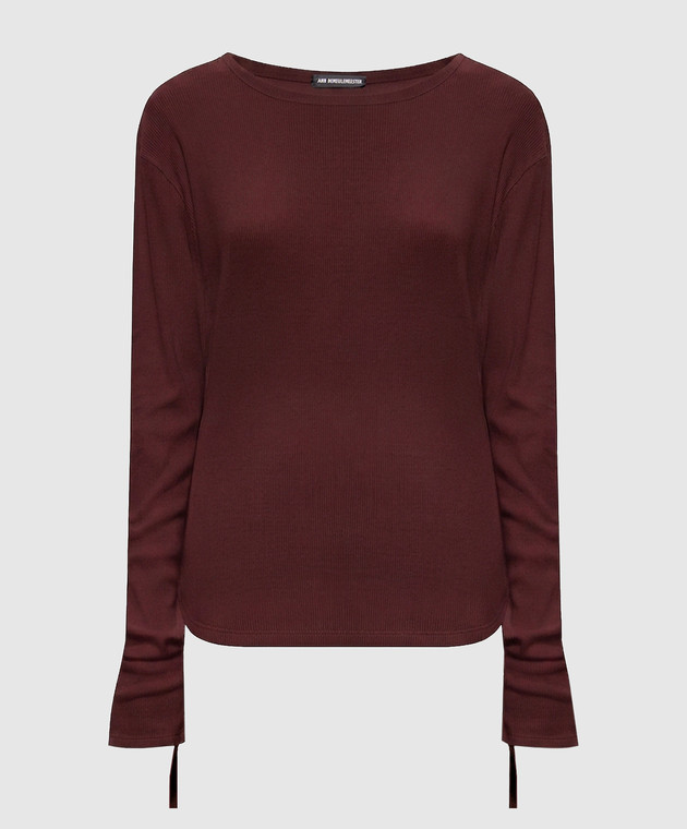 Ann Demeulemeester Терракотовый лонгслив в рубчик B0014242FA659