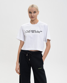 Off-White Біла футболка з логотипом 2AA090C99JER005