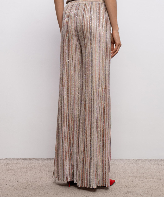 Missoni Бежевые брюки с пайетками DS26WI0HBK01J8 изображение 4