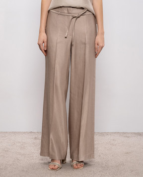 Peserico Бежеві штани з льоном P04274A01921