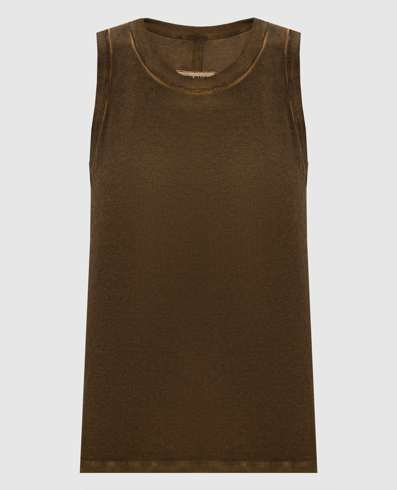 Коричневый топ с винтажным эффектом