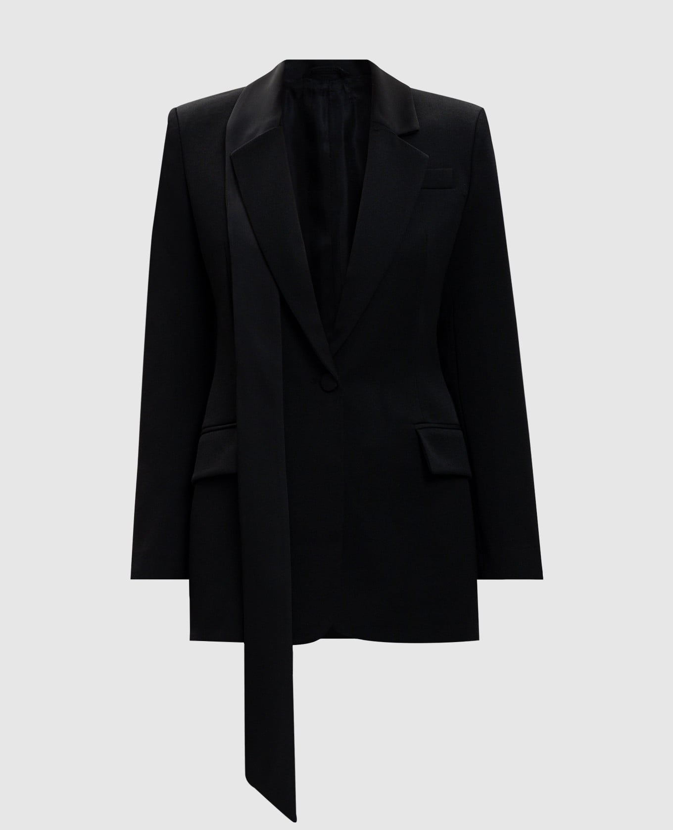 Черный жакет из шерсти