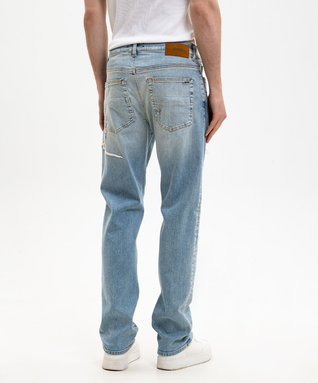 AMIRI Блакитні джинси з проріхами AMBMJE1060 зображення 4