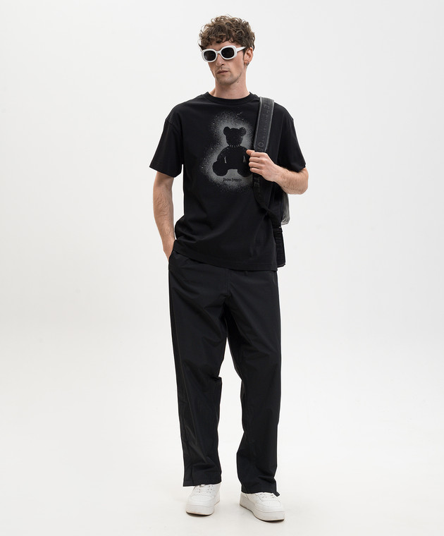 Palm Angels Чорна футболка Spray Bear PMAA109S26JER001 зображення 2