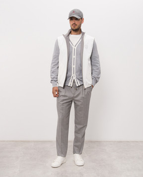 Brunello Cucinelli Штани сірого кольору з вовни ME226E1710