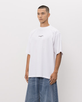 Alexander Wang Біла футболка з вишивкою логотипа UCC3261905