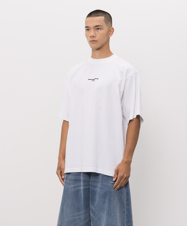 Alexander Wang Белая футболка с вышивкой логотипа UCC3261905 изображение 3