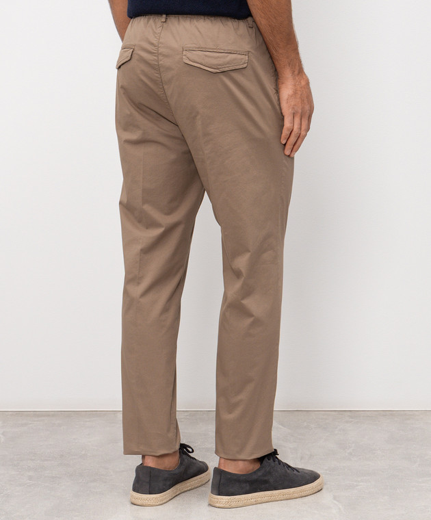 Peserico Коричневые брюки из хлопка R54774T23D07945 изображение 4