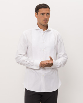 Brunello Cucinelli Белая рубашка из хлопка MR620S1893
