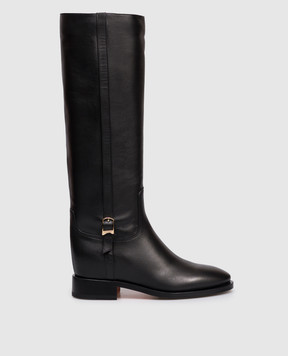 Santoni Черные кожаные сапоги с ремешком WSHM71827BJ2HLGA