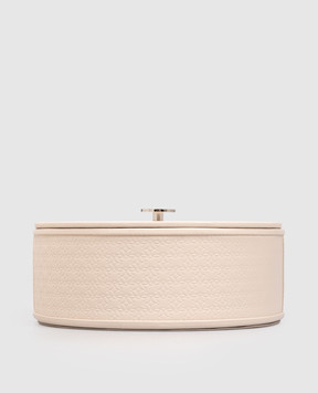 Giobagnara Бежева шкіряна скринька для зберігання дрібниць у візерунок ESHB303E55