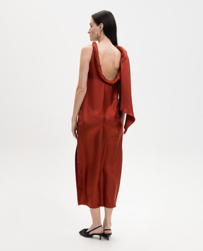 Loulou de Saison Теракотова сукня SUSAN із шовку SUSAN