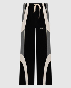 AMIRI Чорні спортивні штани з вишивкою логотипа AMBMPA1006