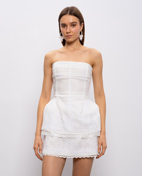 Magda Butrym Білий топ з вишивкою CORSET02171426