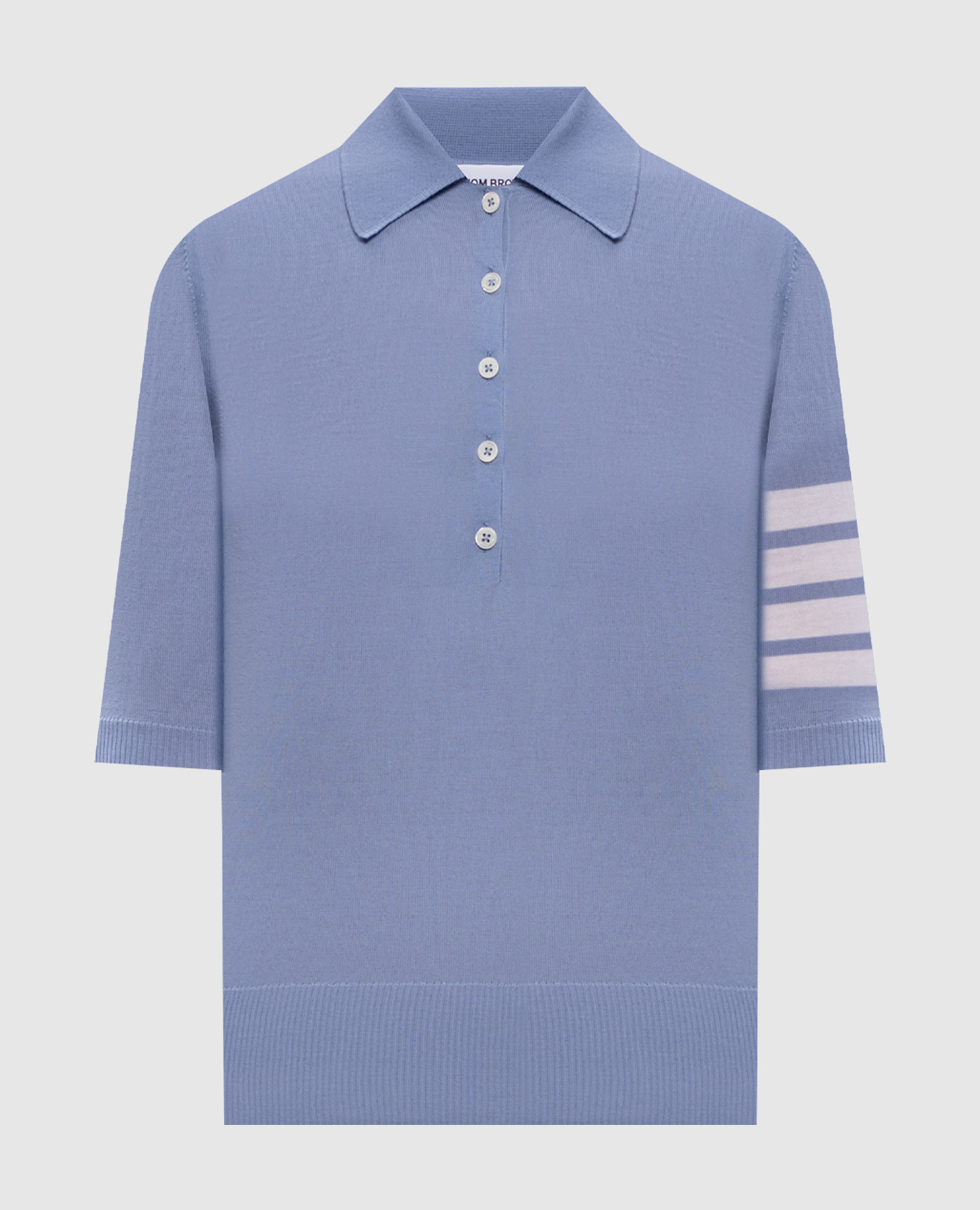 

Голубое поло из шерсти, Голубой, Поло