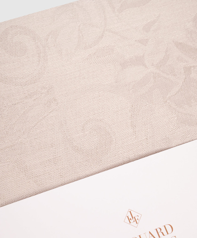 Le Jacquard Fraincais Скатертина бежева Tivoli з льону 28104 зображення 2