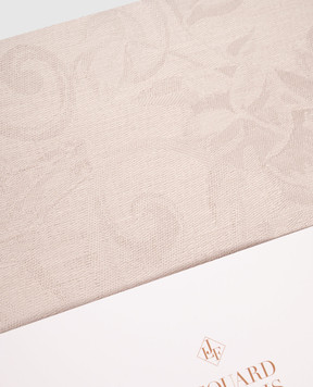 Le Jacquard Fraincais Скатертина бежева Tivoli з льону 28104