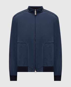 Stefano Ricci Синяя куртка из нубука M7J6100020MKOTGT