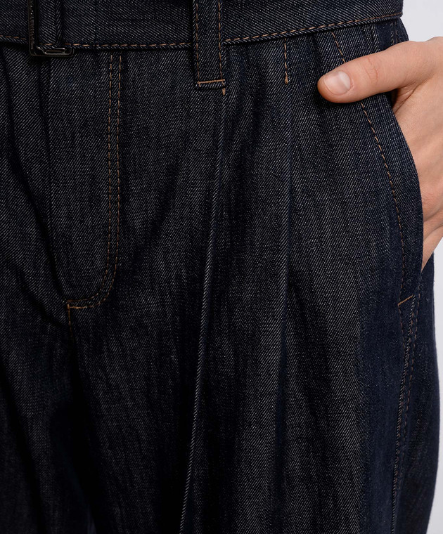 Brunello Cucinelli Сині джинси з відворотами MP125P4078 зображення 5