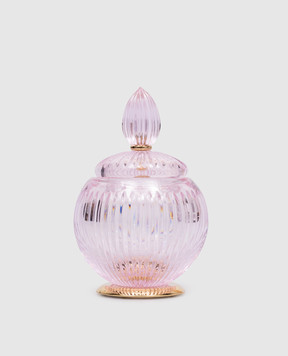 Treesseci Рожевий кришталевий органайзер для ватних дисків та паличок Elegance EL49AROGD