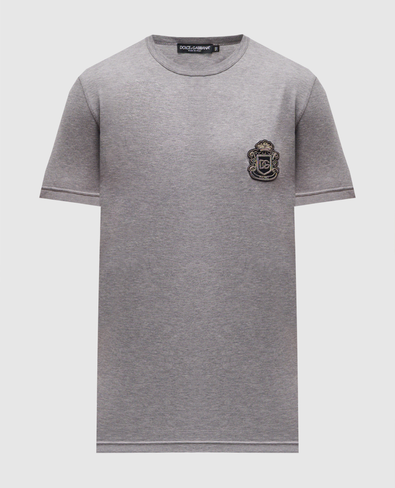 Серая меланжевая футболка с нашивкой логотипа