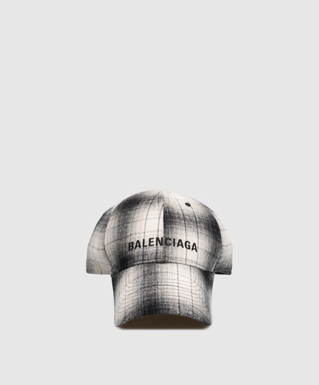 Balenciaga Серая кепка в клеточку A009824G9B6