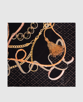 Twinset Чорна хустка в принт 261TA4420