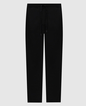 Canali Чорні спортивні штани з вовни MJ02339T0913