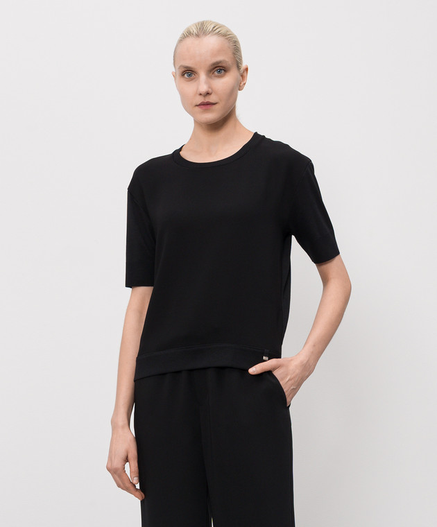 Herno Чорна футболка JG000302D52056 зображення 3