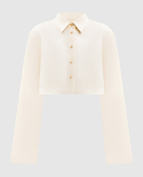 Khaite Жовта укорочена сорочка Fritz з льону 2464218