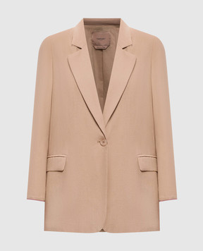 Twinset Бежевый жакет с льном 261TF2020