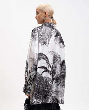 The Attico Белая блузка из шелка с логотипом 260WCH00004SSS025PR