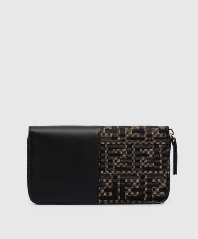 Fendi Черный комбинированный кошелек с узором 7M0210B139 изображение 2
