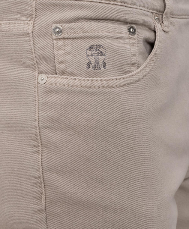 Brunello Cucinelli Серые джинсы с логотип патч M277PD3210 изображение 5