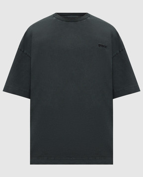 Juun.j Чорна футболка з принтом JC6442P25M