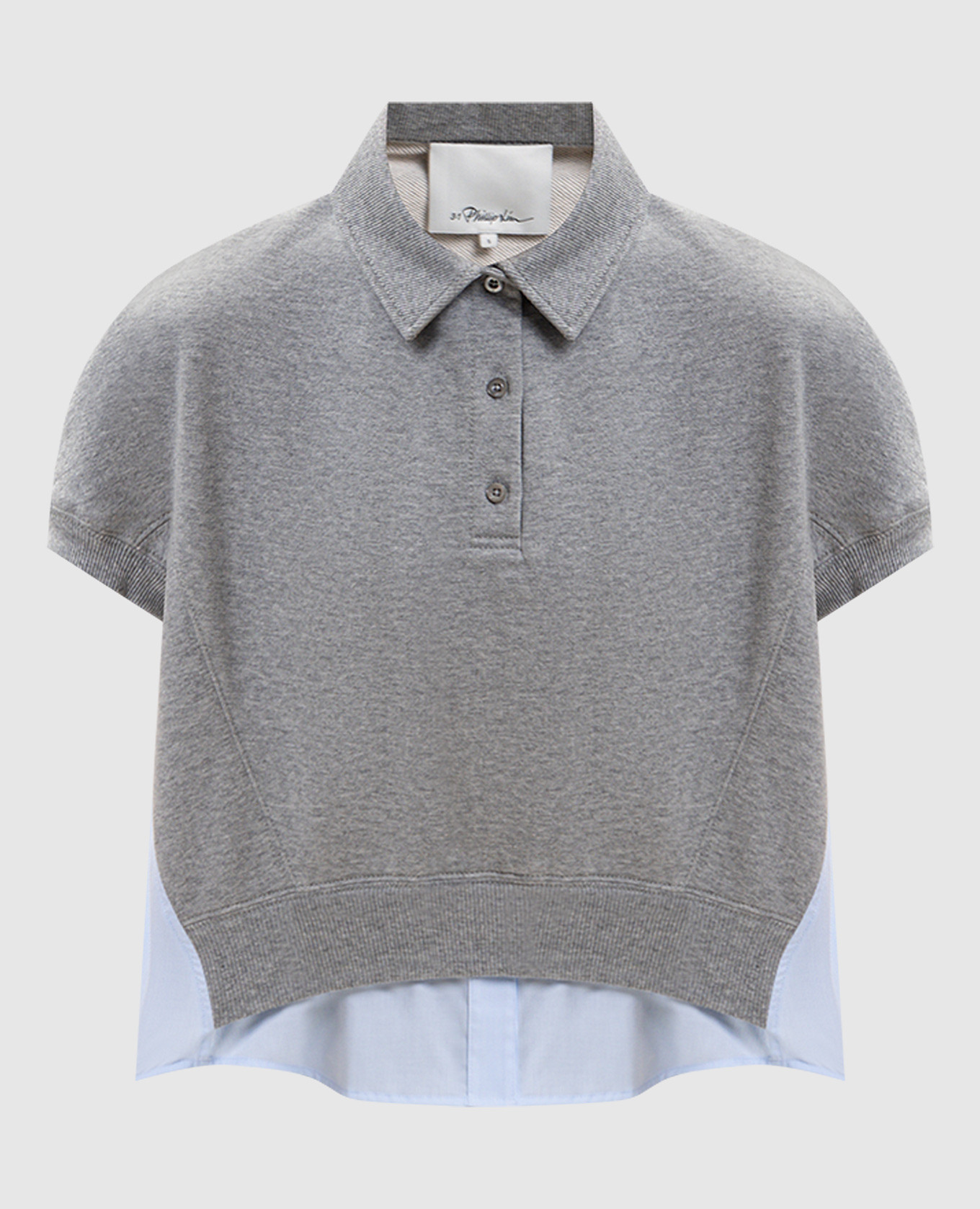 Серое поло двойной конструкции