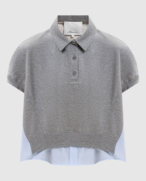 3.1 Phillip Lim Серое поло двойной конструкции E26110366TFT